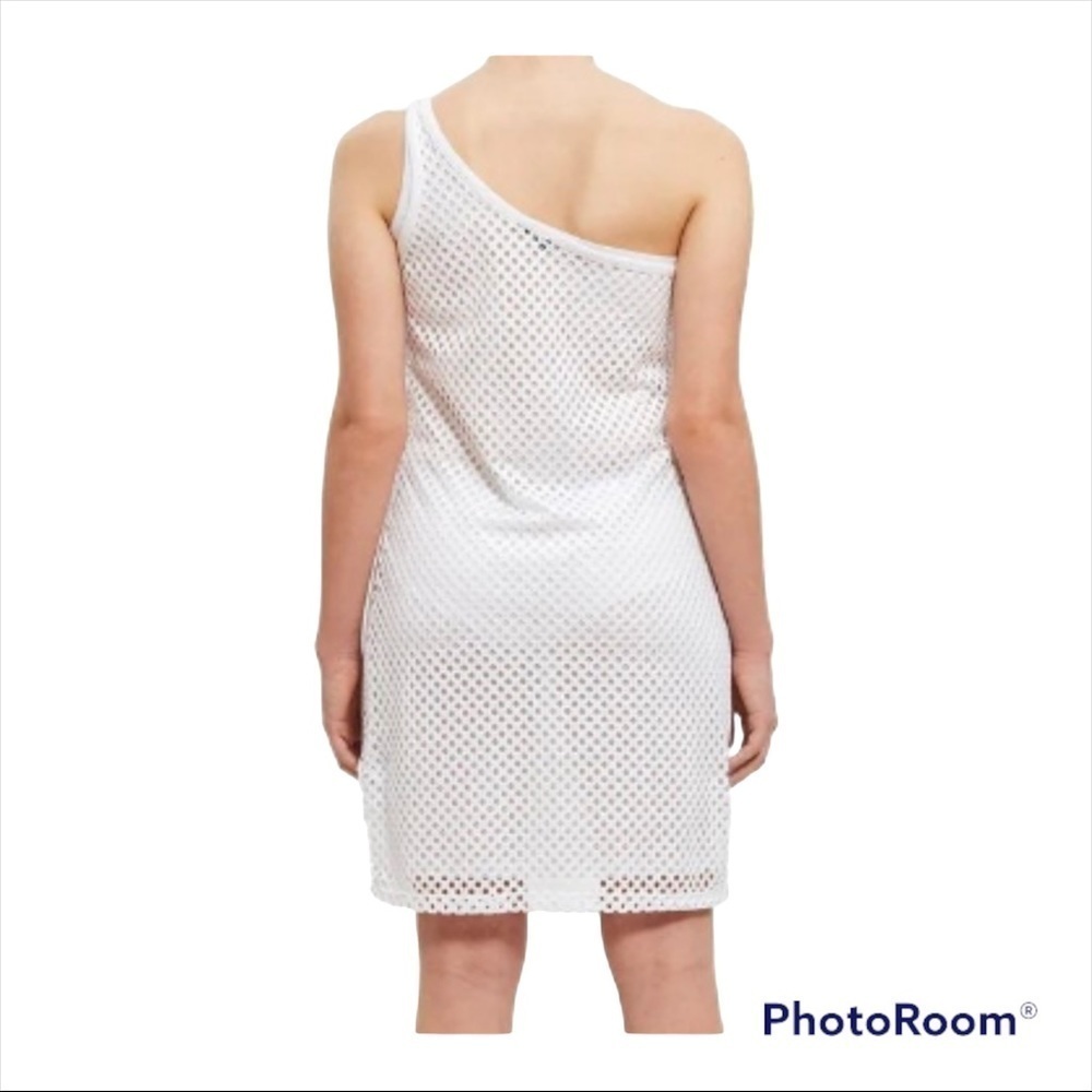 Opening Ceremony White Mesh One Shoulder Bodycon Mini Dress Party Size Small - Picture 6 of 12